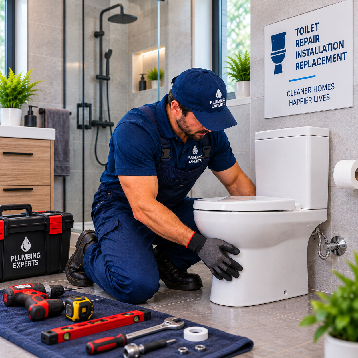 Toilet repair and installation
